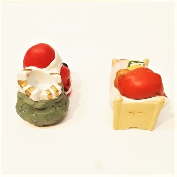 Santa Claus Candle Holder and Twas The Night before Christmas Bear - Picture 3 of 4